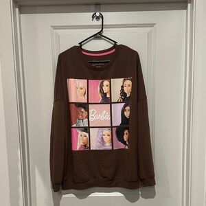 Barbie Brown and Pink Graphic Sweatshirt